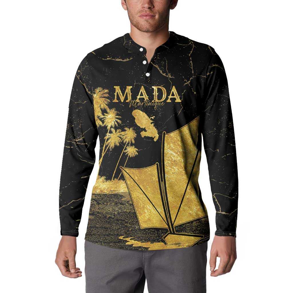 Mada Martinique Button Sweatshirt Martinique Yole Gold