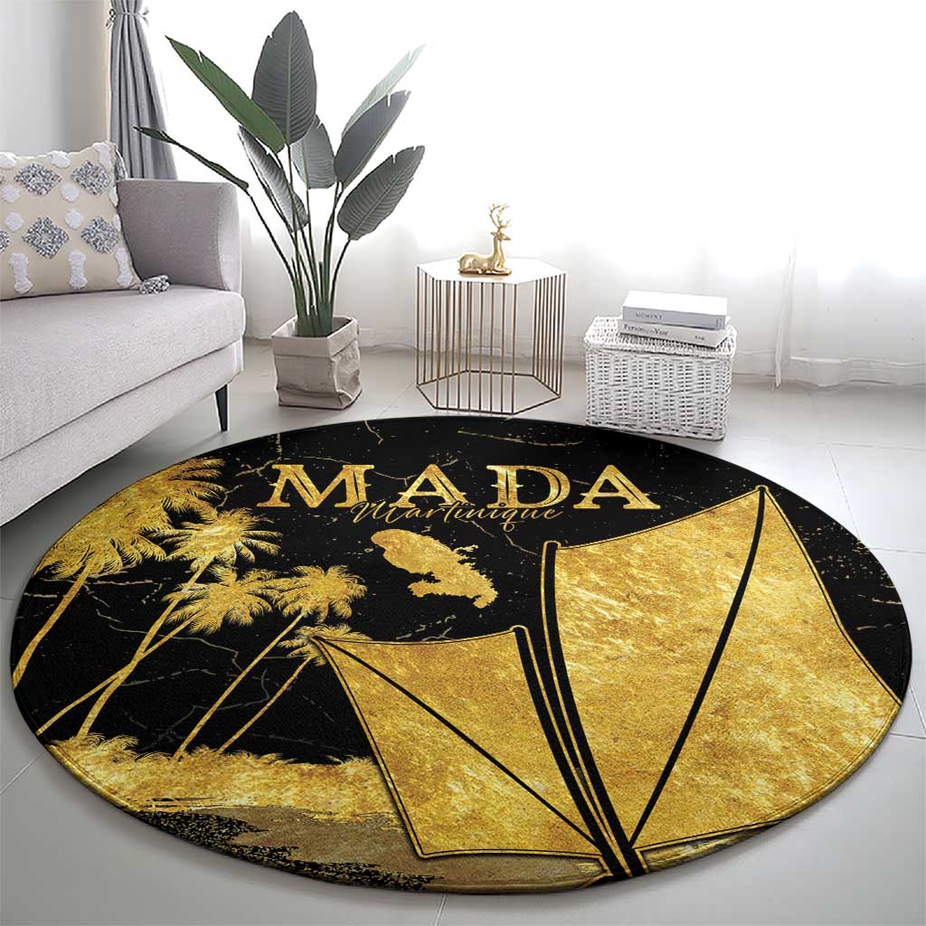 Mada Martinique Round Carpet Martinique Yole Gold