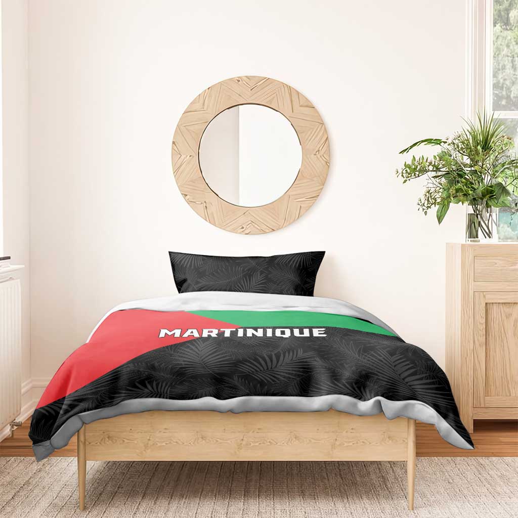Martinique Bedding Set Simple Style With Palm Leaf Pattern