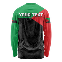Personalized Martinique Long Sleeve Shirt Simple Style With Palm Leaf Pattern