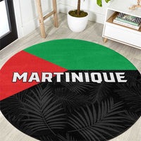 Martinique Round Carpet Simple Style With Palm Leaf Pattern