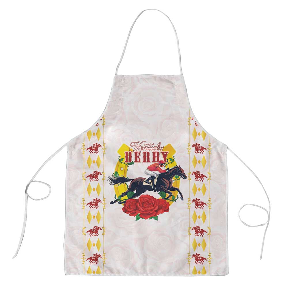Kentucky Horse Racing Apron Rose Floral