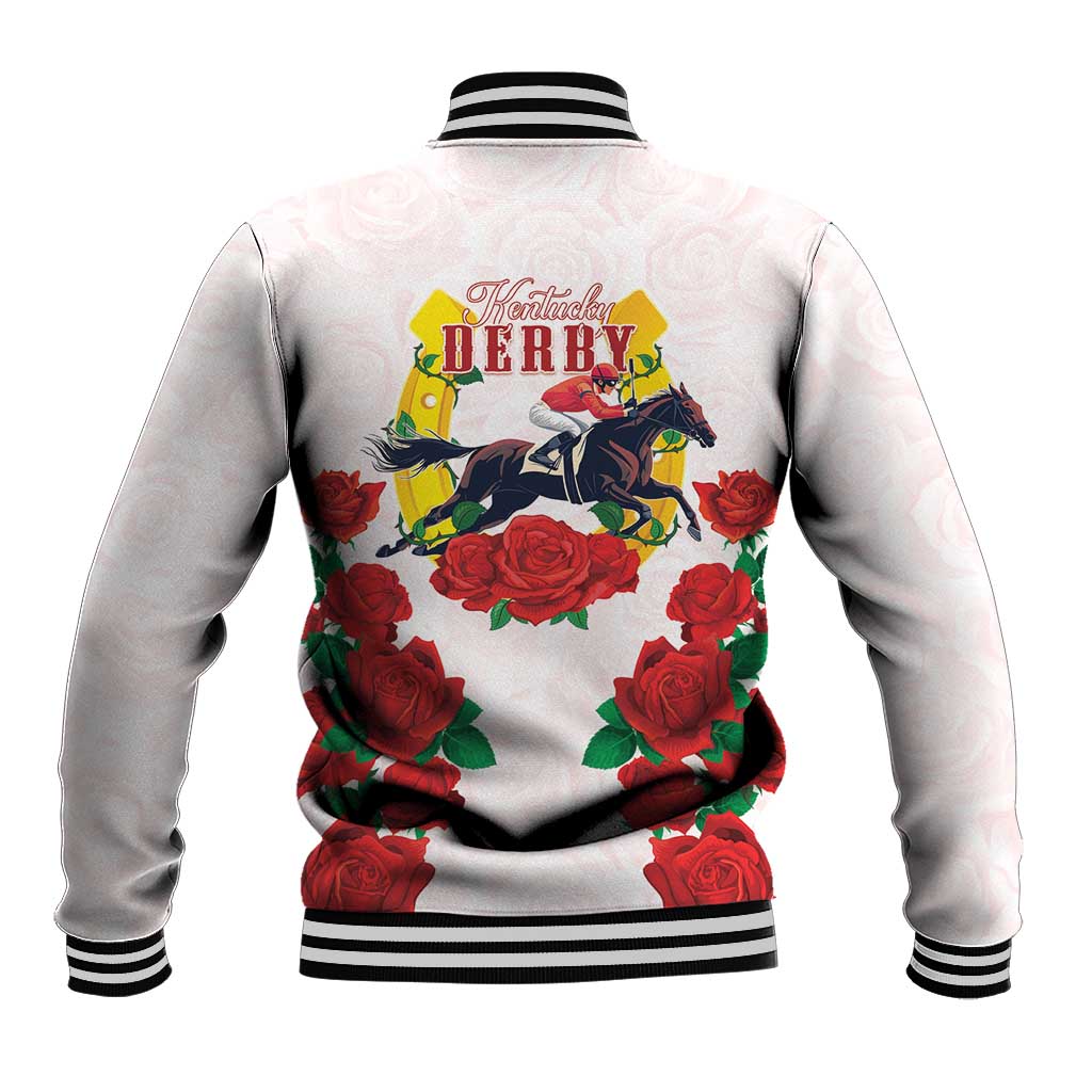 Kentucky Horse Racing Baseball Jacket Rose Floral