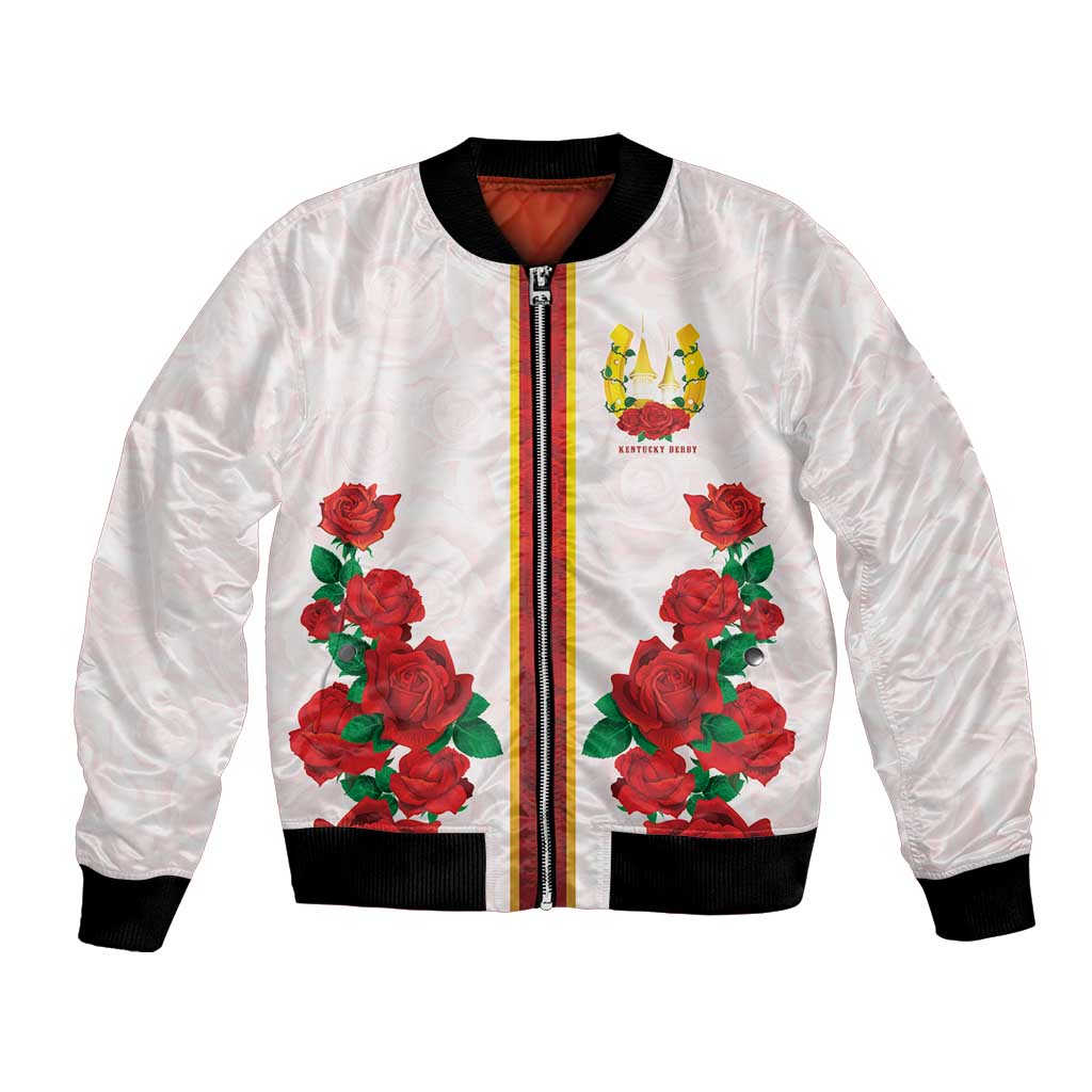 Kentucky Horse Racing Bomber Jacket Rose Floral