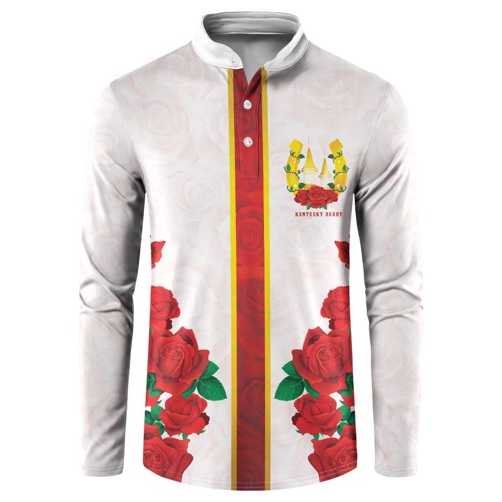 Kentucky Horse Racing Button Sweatshirt Rose Floral