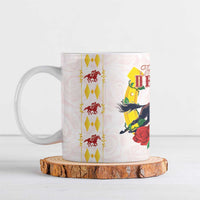 Kentucky Horse Racing Ceramic Mug Rose Floral