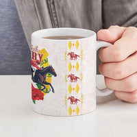 Kentucky Horse Racing Ceramic Mug Rose Floral