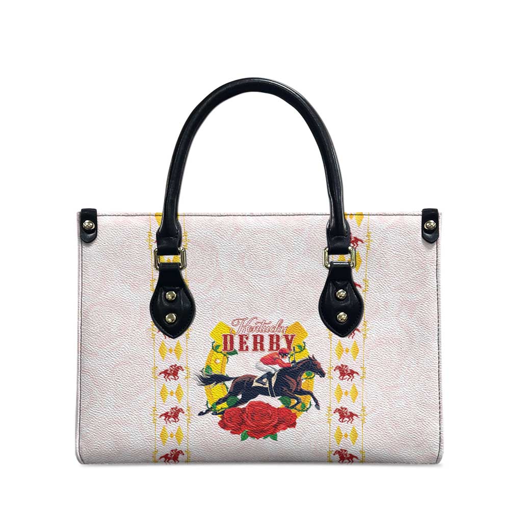 Kentucky Horse Racing Leather Bag Rose Floral