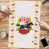 Kentucky Horse Racing Puzzle Rose Floral
