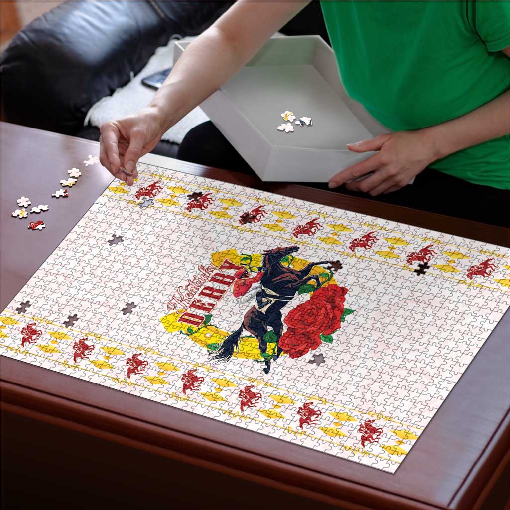 Kentucky Horse Racing Puzzle Rose Floral