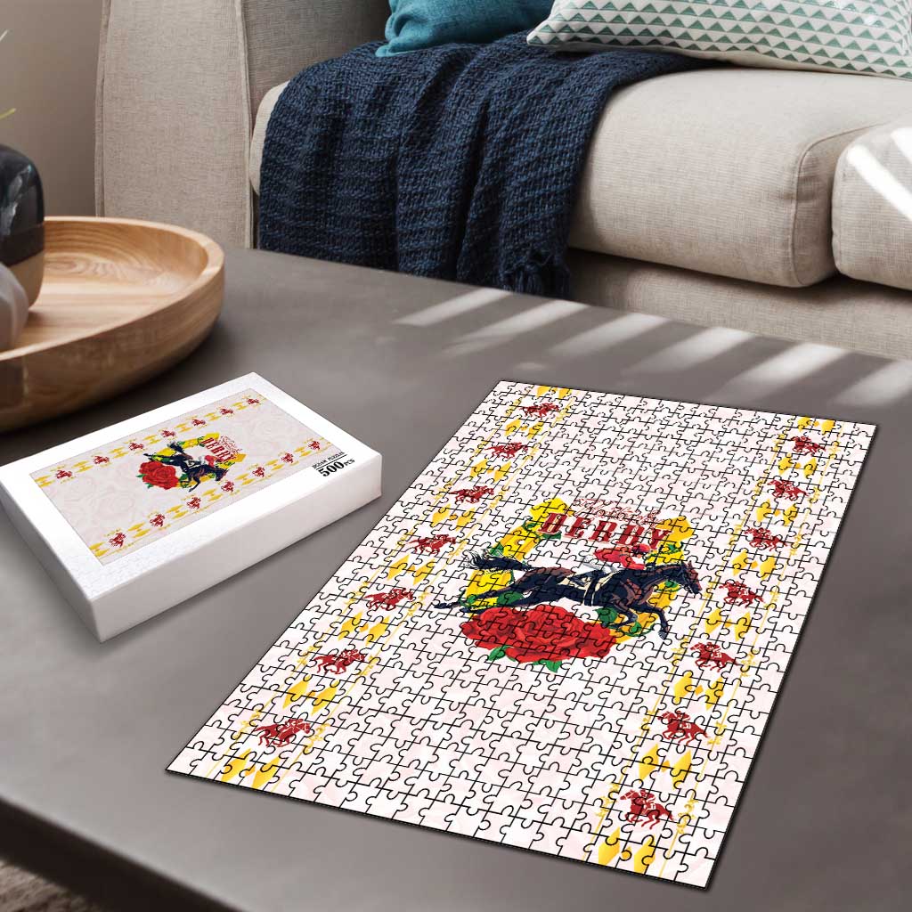 Kentucky Horse Racing Puzzle Rose Floral