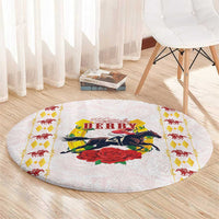 Kentucky Horse Racing Round Carpet Rose Floral