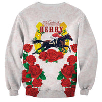 Kentucky Horse Racing Sweatshirt Rose Floral