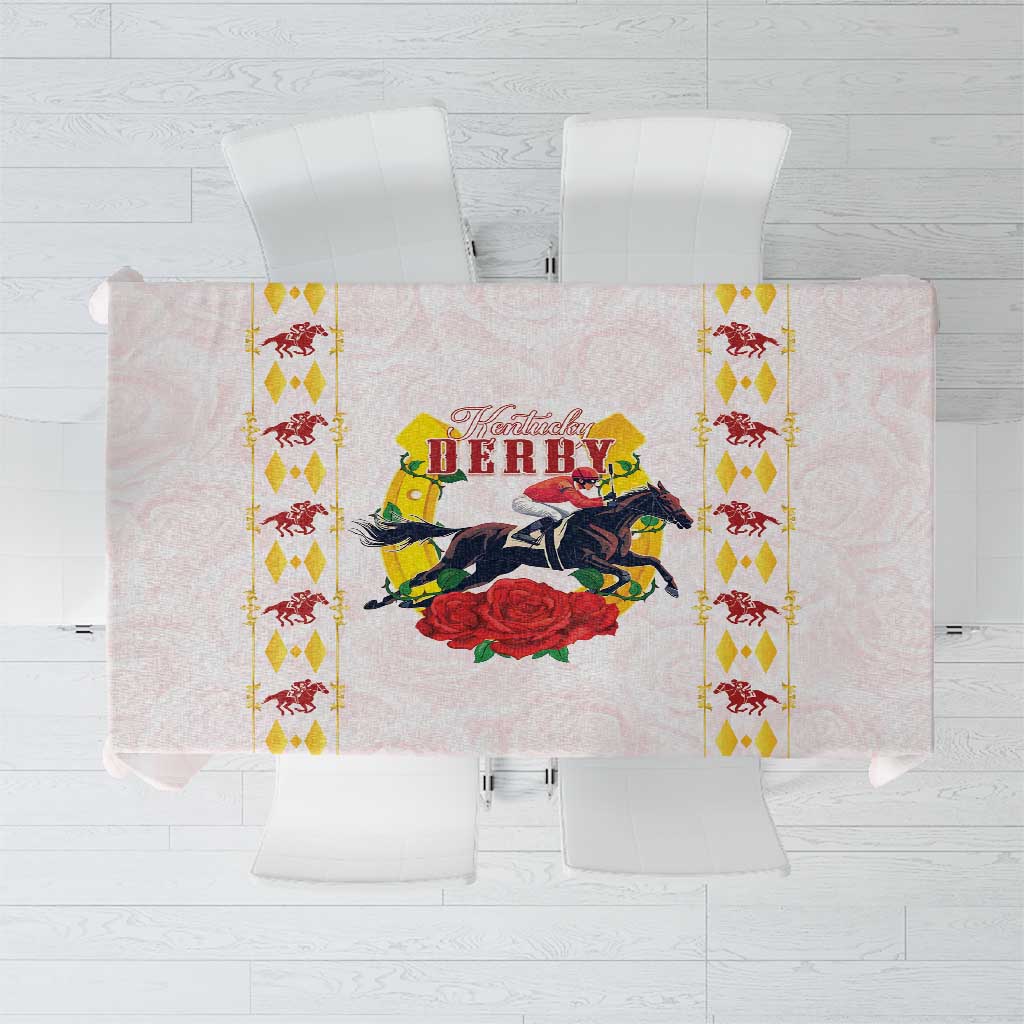 Kentucky Horse Racing Tablecloth Rose Floral