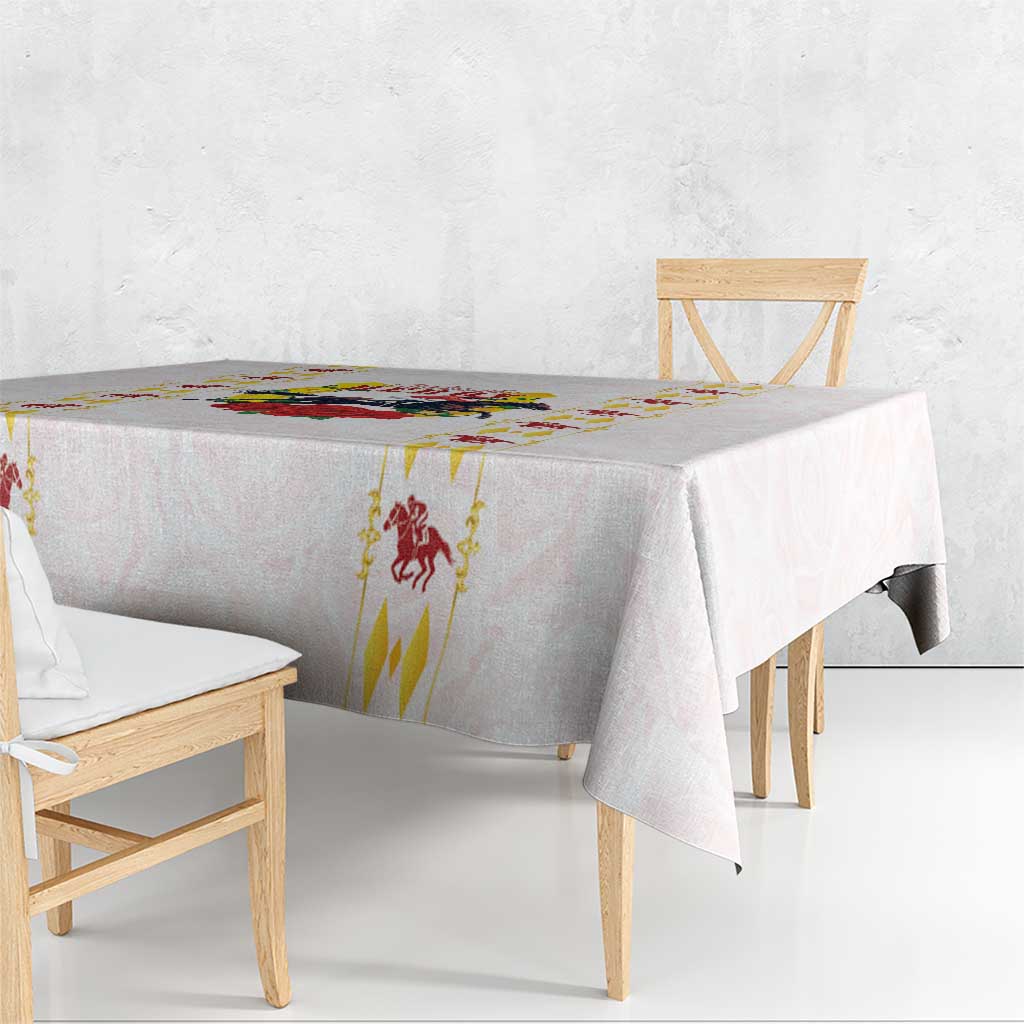 Kentucky Horse Racing Tablecloth Rose Floral
