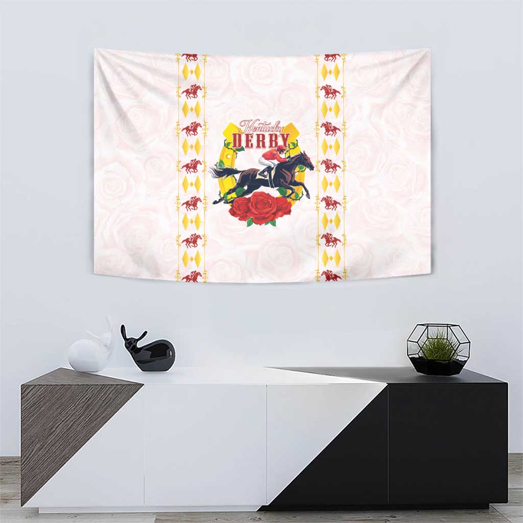 Kentucky Horse Racing Tapestry Rose Floral