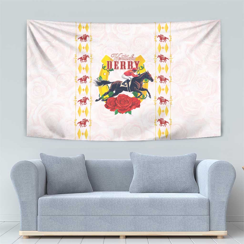 Kentucky Horse Racing Tapestry Rose Floral