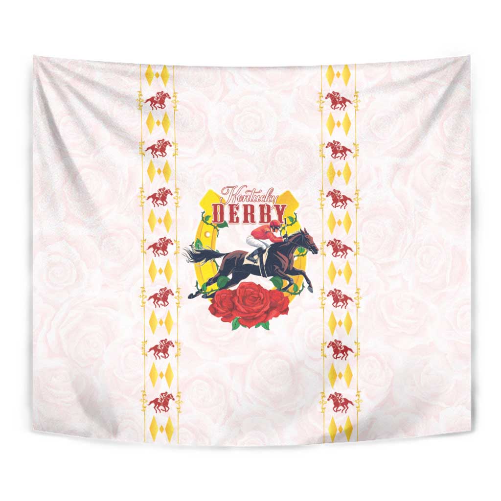 Kentucky Horse Racing Tapestry Rose Floral