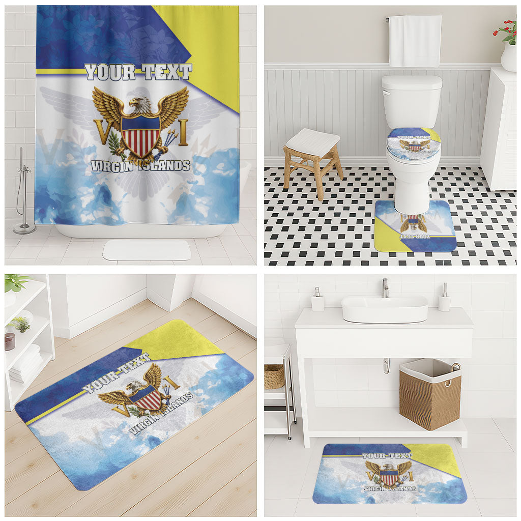 Personalized US Virgin Islands Bathroom Set Happy Independence Day