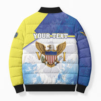 Personalized US Virgin Islands Bomber Puffer Jacket Happy Independence Day