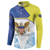 Personalized US Virgin Islands Button Sweatshirt Happy Independence Day