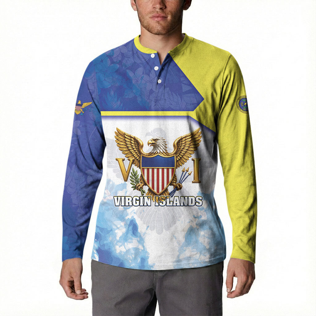 Personalized US Virgin Islands Button Sweatshirt Happy Independence Day