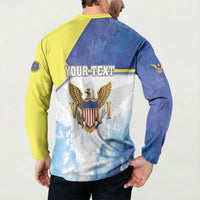 Personalized US Virgin Islands Button Sweatshirt Happy Independence Day