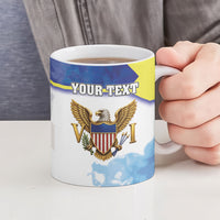 Personalized US Virgin Islands Ceramic Mug Happy Independence Day