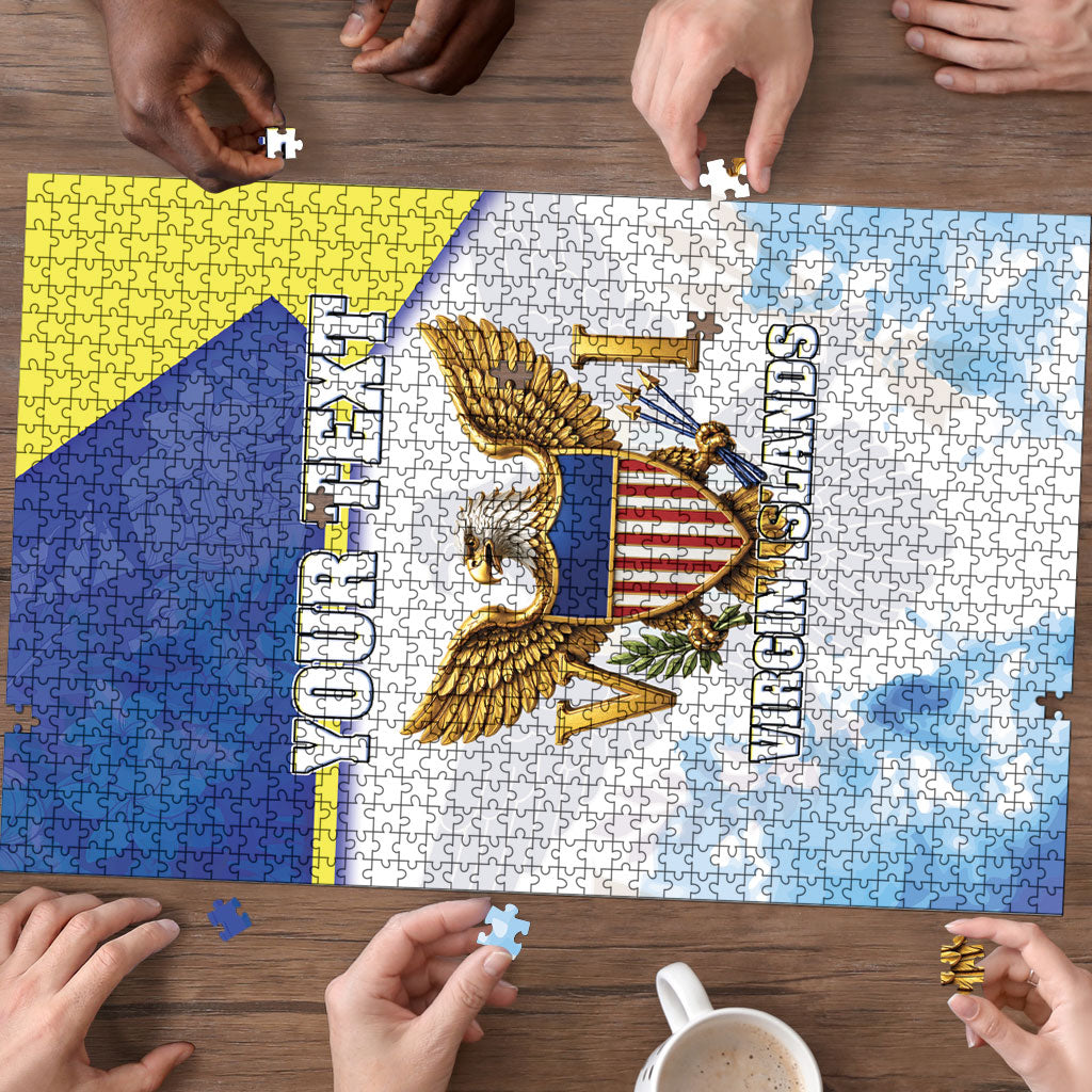 Personalized US Virgin Islands Puzzle Happy Independence Day