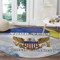 Personalized US Virgin Islands Round Carpet Happy Independence Day