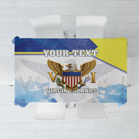 Personalized US Virgin Islands Tablecloth Happy Independence Day