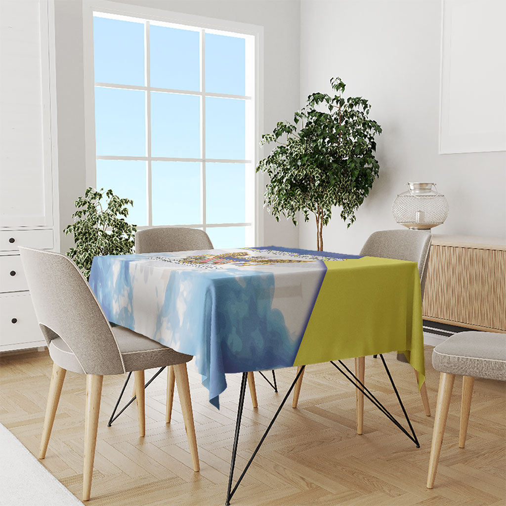 Personalized US Virgin Islands Tablecloth Happy Independence Day