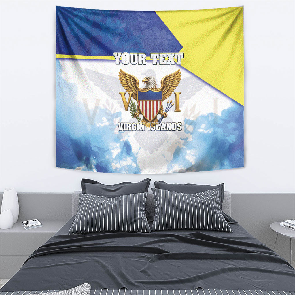 Personalized US Virgin Islands Tapestry Happy Independence Day