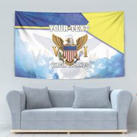 Personalized US Virgin Islands Tapestry Happy Independence Day