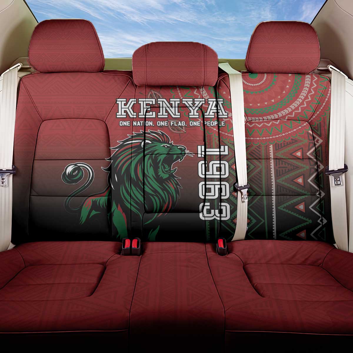 Kenya Jamhuri Day Back Car Seat Cover One Nation One Flag One People LT05 - Wonder Print Shop