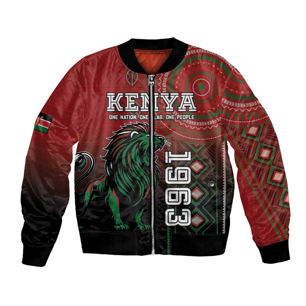 Personalised Kenya Jamhuri Day Bomber Jacket One Nation One Flag One People LT05 - Wonder Print Shop