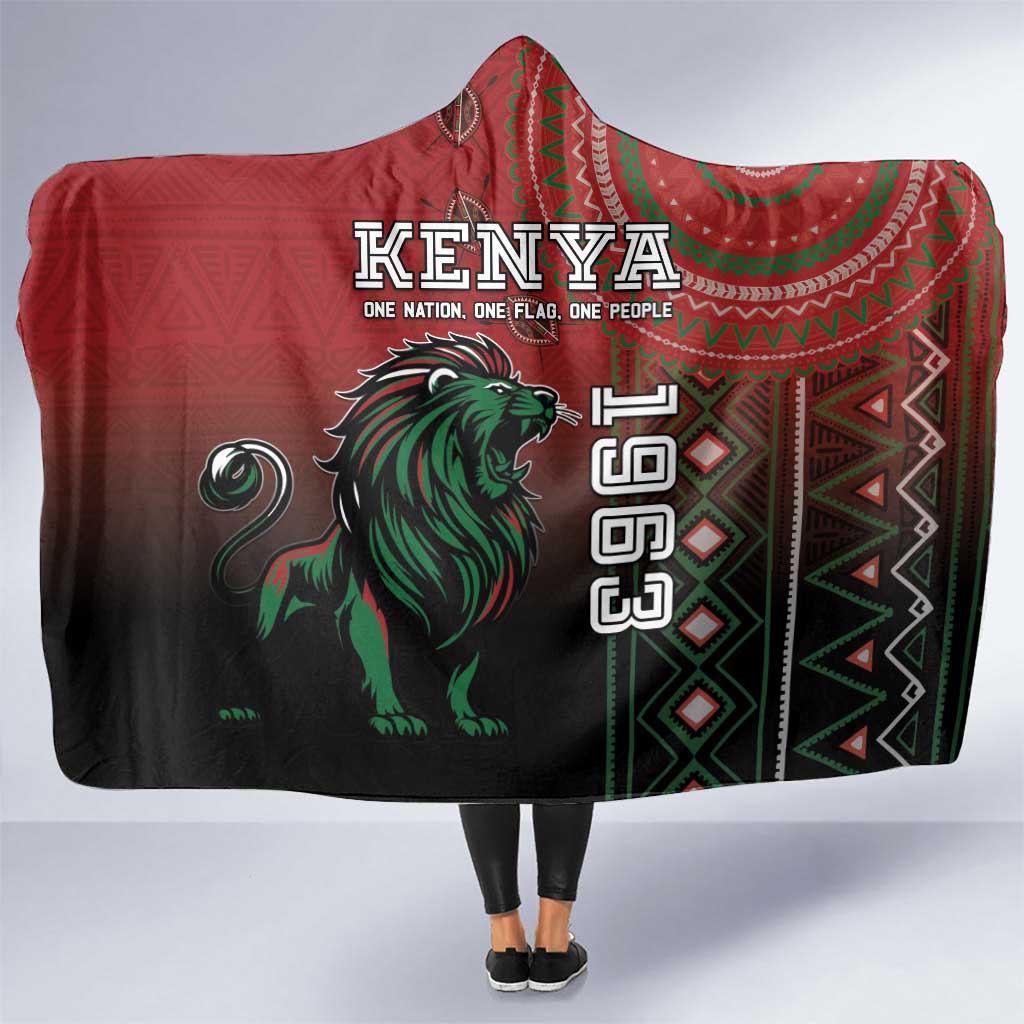 Kenya Jamhuri Day Hooded Blanket One Nation One Flag One People