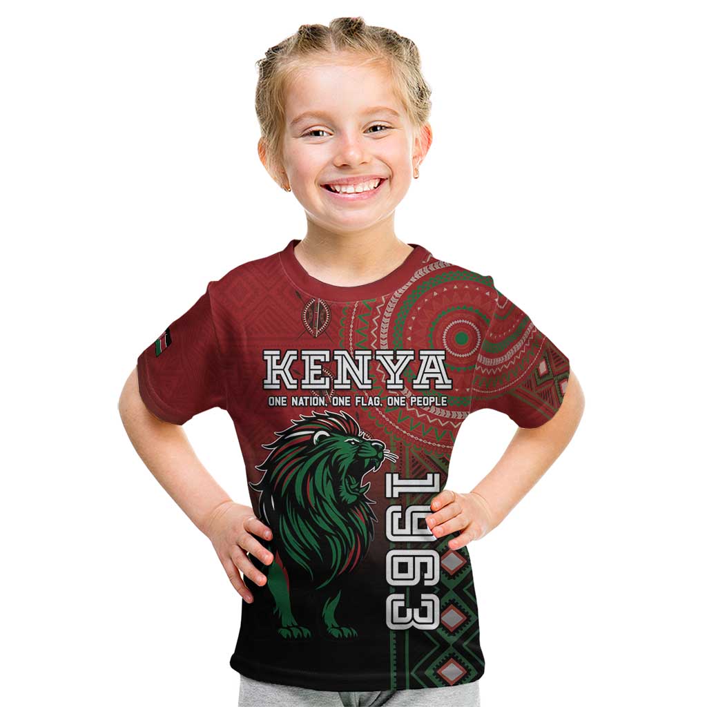 Personalised Kenya Jamhuri Day Kid T Shirt One Nation One Flag One People LT05 - Wonder Print Shop