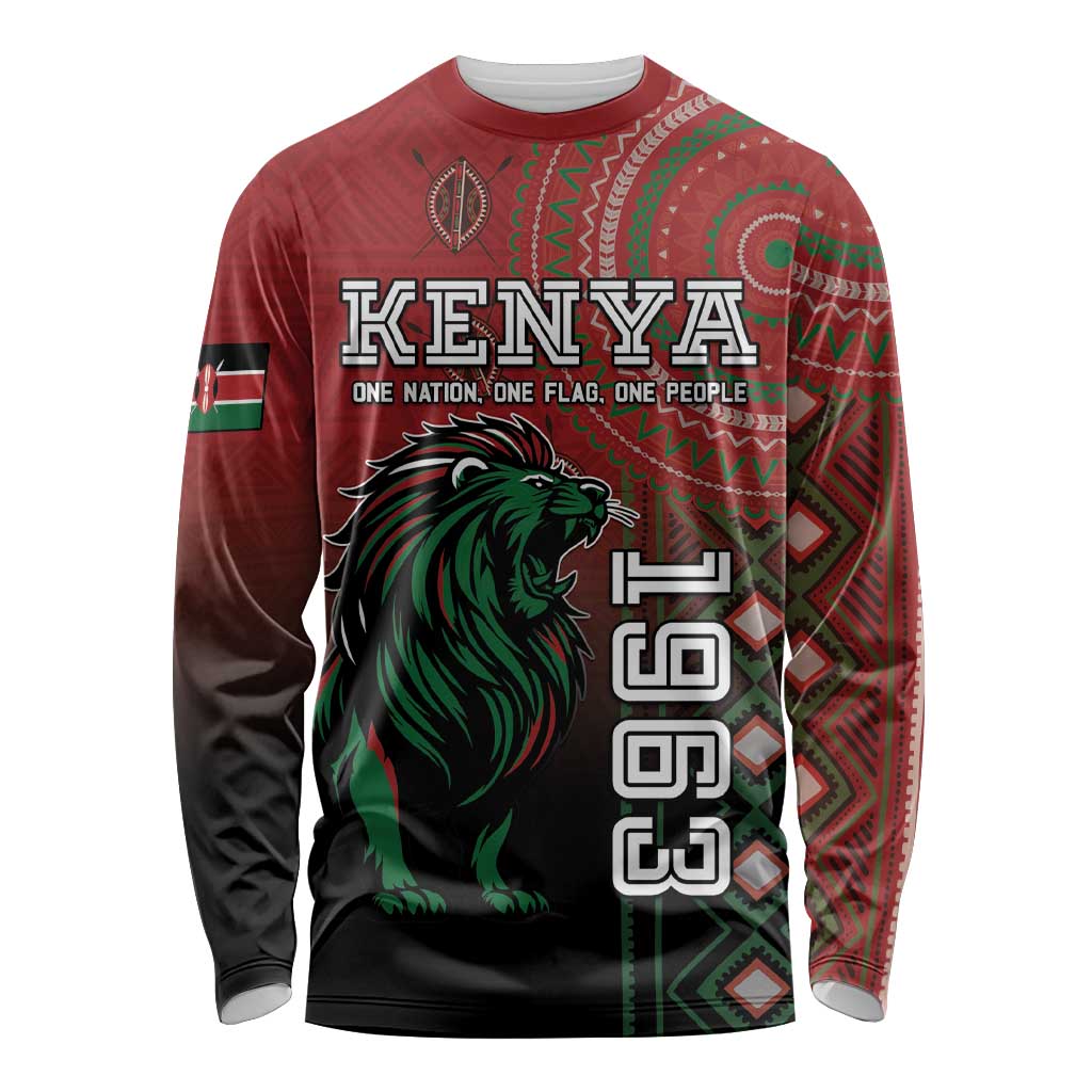 Personalised Kenya Jamhuri Day Long Sleeve Shirt One Nation One Flag One People LT05 - Wonder Print Shop