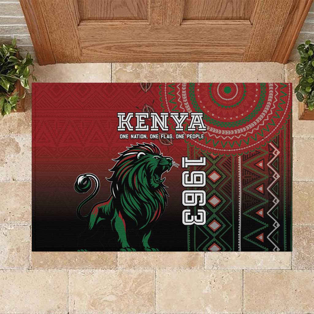 Kenya Jamhuri Day Rubber Doormat One Nation One Flag One People LT05 - Wonder Print Shop