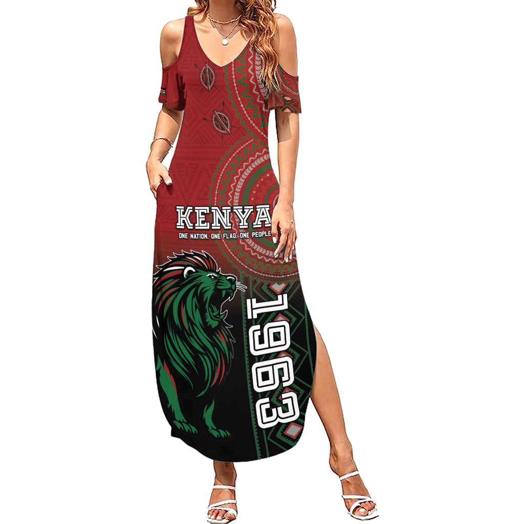 Personalised Kenya Jamhuri Day Summer Maxi Dress One Nation One Flag One People LT05 - Wonder Print Shop