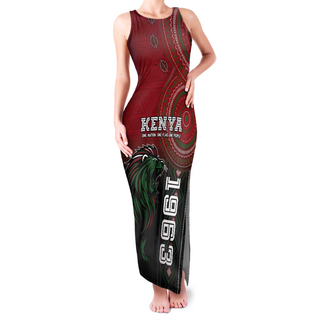 Personalised Kenya Jamhuri Day Tank Maxi Dress One Nation One Flag One People LT05 - Wonder Print Shop