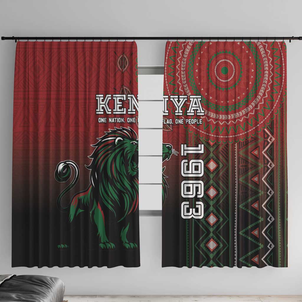 Kenya Jamhuri Day Window Curtain One Nation One Flag One People LT05 - Wonder Print Shop