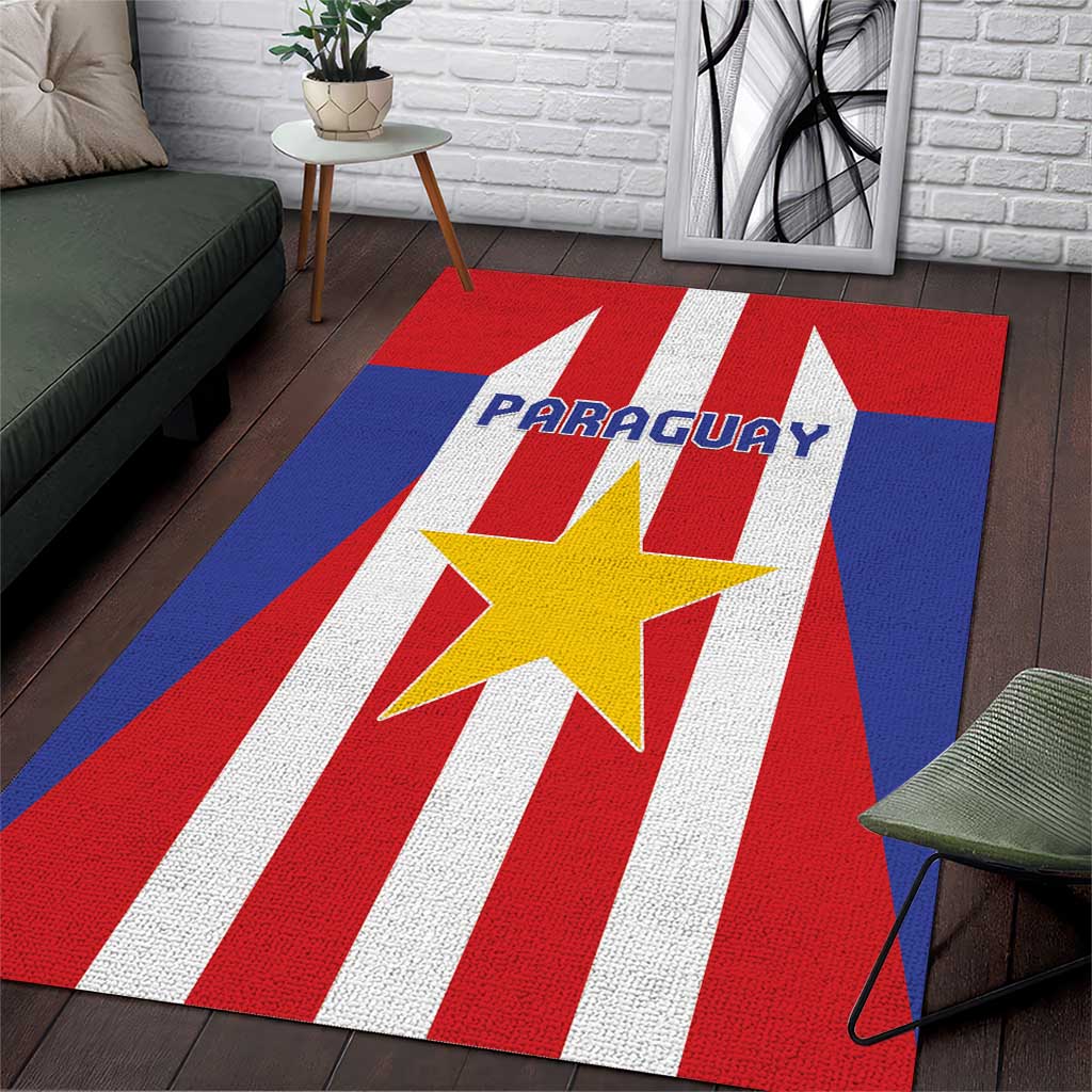 Paraguay Star Football Area Rug Go Albirroja