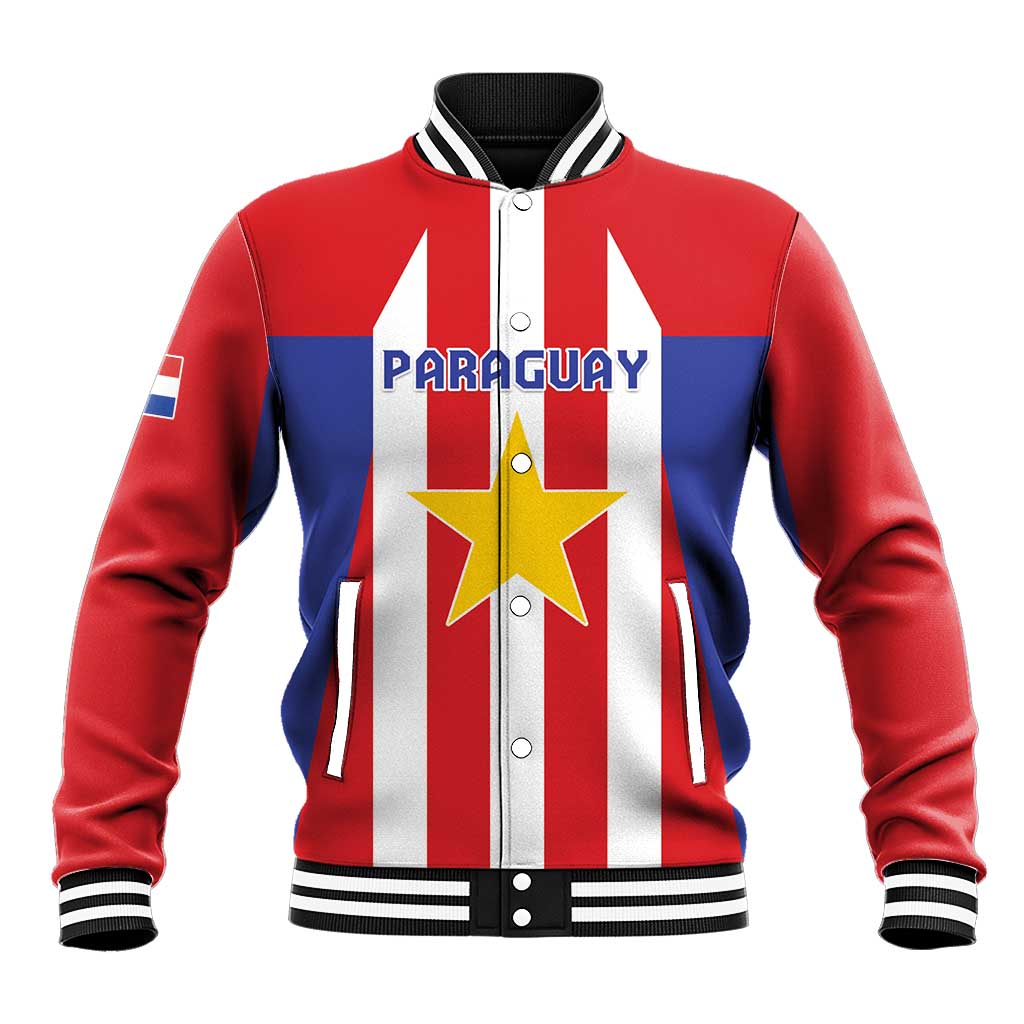 Custom Paraguay Star Football Baseball Jacket Go Albirroja