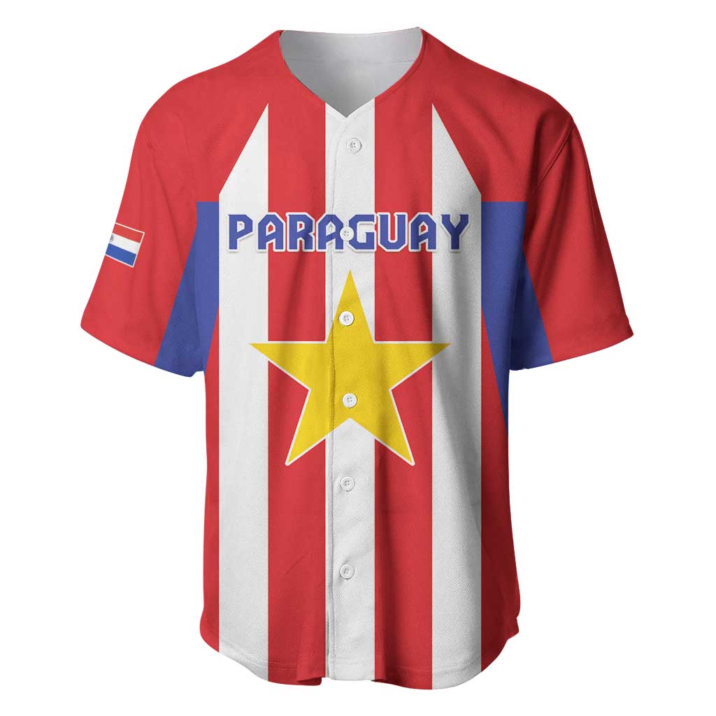 Custom Paraguay Star Football Baseball Jersey Go Albirroja