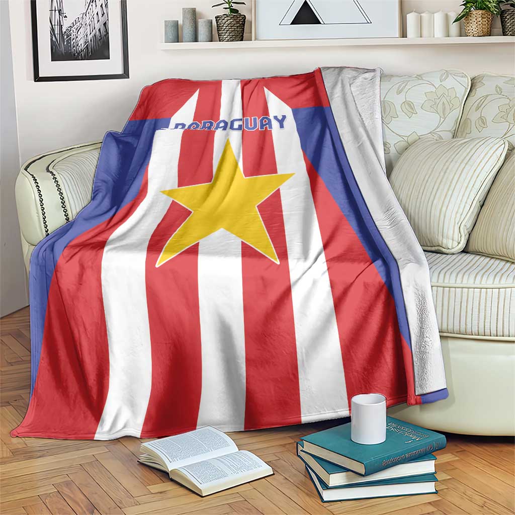 Paraguay Star Football Blanket Go Albirroja