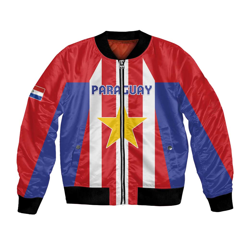 Custom Paraguay Star Football Bomber Jacket Go Albirroja