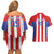 Custom Paraguay Star Football Couples Matching Off Shoulder Short Dress and Hawaiian Shirt Go Albirroja