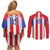 Custom Paraguay Star Football Couples Matching Off Shoulder Short Dress and Long Sleeve Button Shirt Go Albirroja